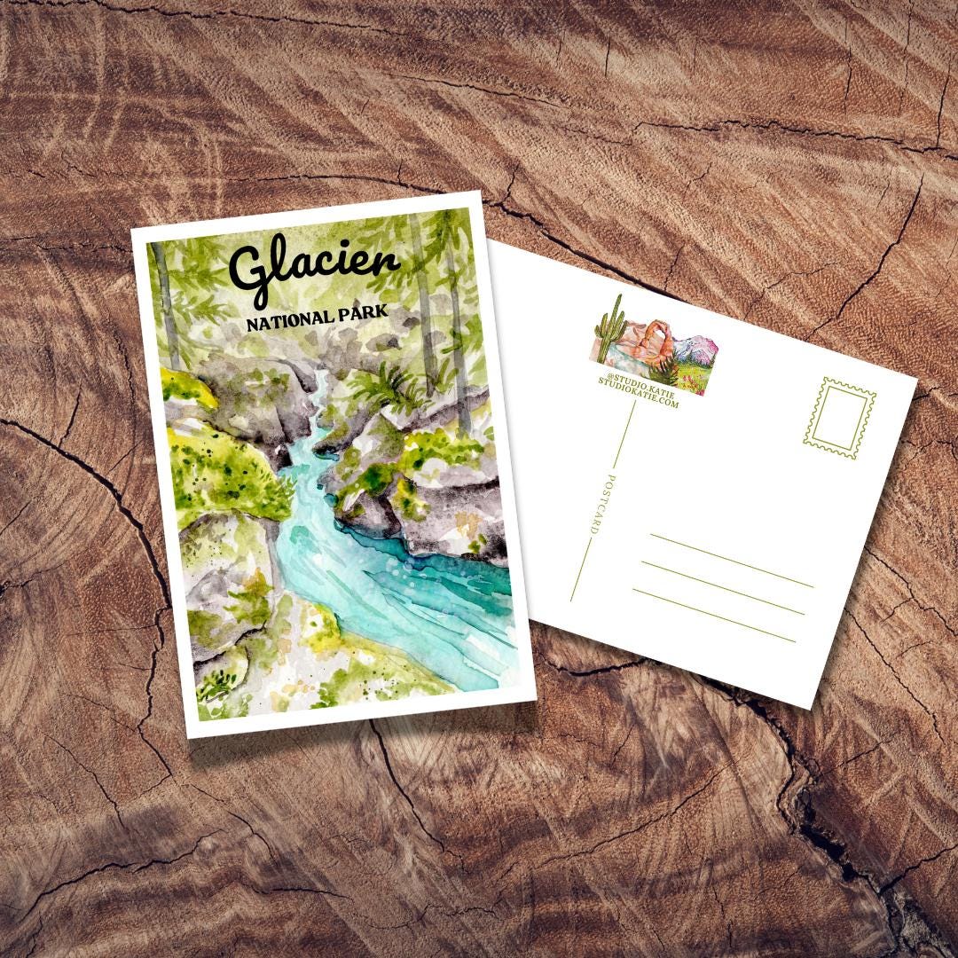Glacier National Park Postcard, Vintage Postcards, Montana Travel ...