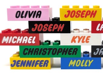 Authentic New LEGO Bricks Customized With Your Personalized Text in the Lego Font, Ships from USA