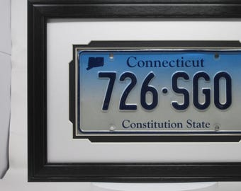 Automobile License Plate (Not Included) Double Matted Wall Display Picture Frame Made in the USA