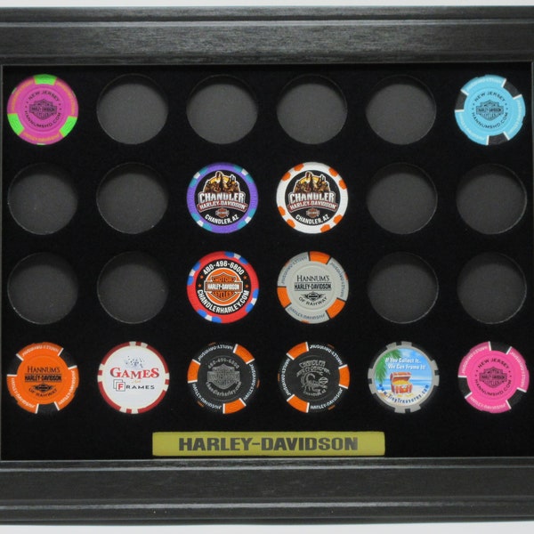 Harley Davidson Poker Chip Display Etsy