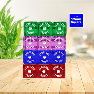 20+ Personalized 19mm Square Translucent Dice