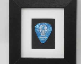 Small Guitar Pick Picture Display Frames for 1-3 Picks with Optional Personalized Plate