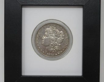 Morgan / Peace Dollar 38mm Coin (Not Included) Small Display Frame with Optional Personalized Plate