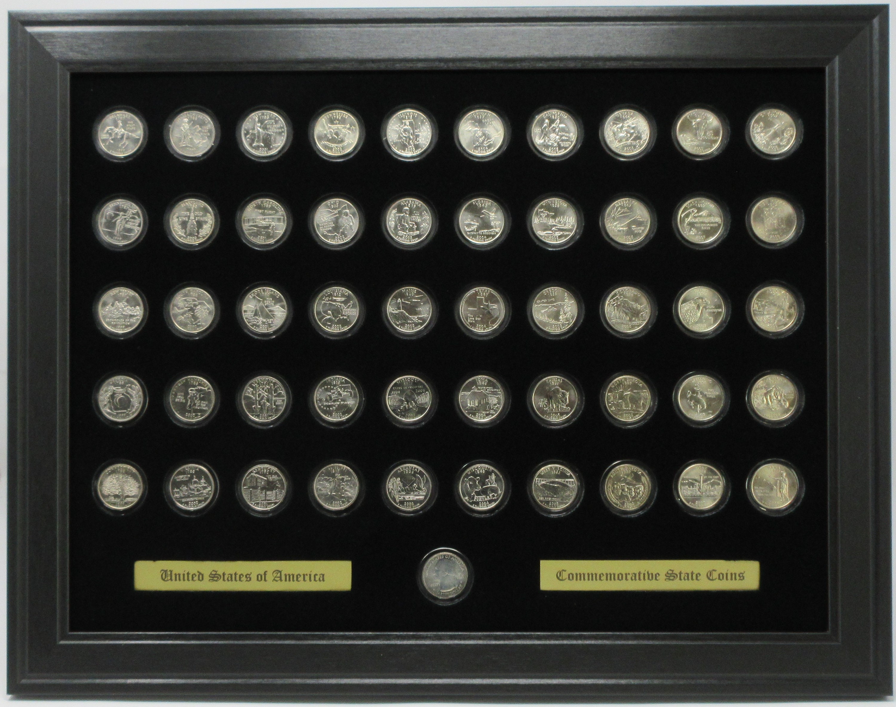 Fifty States Commemorative Coins 額装 50 State Quarter Display - Etsy