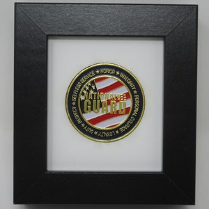 1.75&quot; Military Challenge Coin (Not Included) Small Display Frame with Optional Personalized Plate