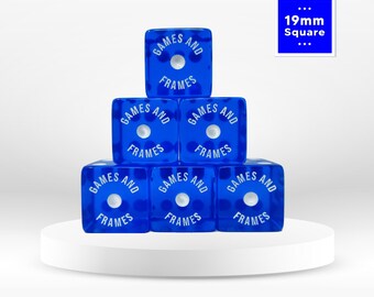 Personalized Farkle Dice Set of 6, Square Corner 19mm
