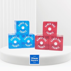 Personalized Bunco Dice w/ Free Storage Pouch, Set of 3, Square Corner 19mm
