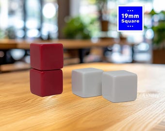 19mm Personalized (All Sides) Dice, Square Corners, 2 Different Colors