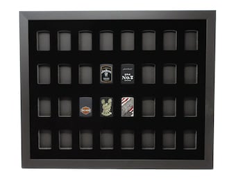Zippo Lighter Picture Display Wall Frame, Holds 32 Lighters, USA Made (Lighters NOT Included)