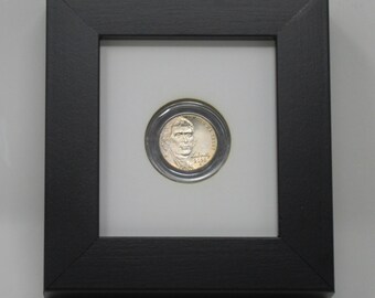 Nickel 21mm Coin (Not Included) Small Display Frame with Optional Personalized Plate