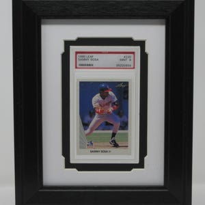 Slabbed Graded Trading Card (Not Included) Picture Display Wall Frame for Beckett or CGC or PSA Cards Made in USA