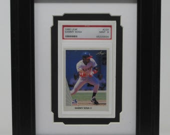 Graded Trading Card Wall Display Picture Frame for PSA, CGC, Beckett, Double Mat, USA Made (Card Not Included)