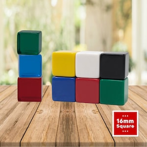 16mm Personalized (All Sides) Dice, 9 Different Colors