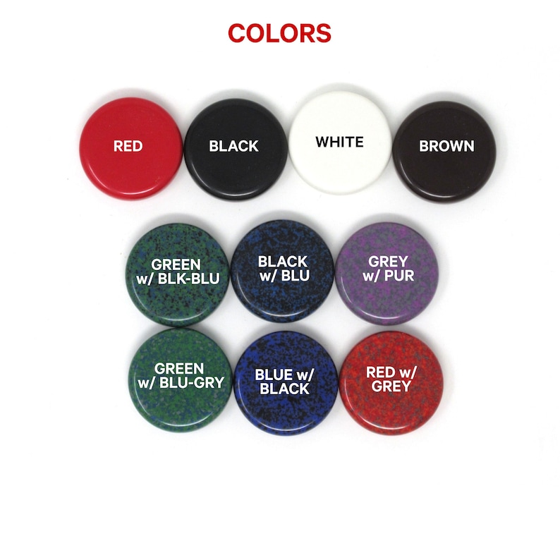 Checkers, Set of 12, With Personalized Crowns, Text, 1-3/16 Diameter ...