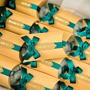 Biglietto d'auguri personalizzato con biscotto della fortuna in oro lucido per compleanno, biglietto d'auguri per tavolo di nozze, regalo per invitati al matrimonio, regalo personalizzato per gli ospiti
