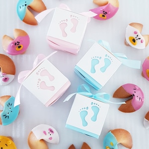 Scatola per battesimo con biscotto della fortuna personalizzato all'interno: battesimo di un ragazzo, battesimo di una ragazza, regalo personalizzato per gli ospiti, sorpresa di battesimo