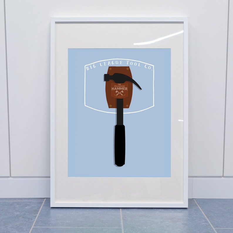 The Hammer Baseball Jargon Art Print Etsy