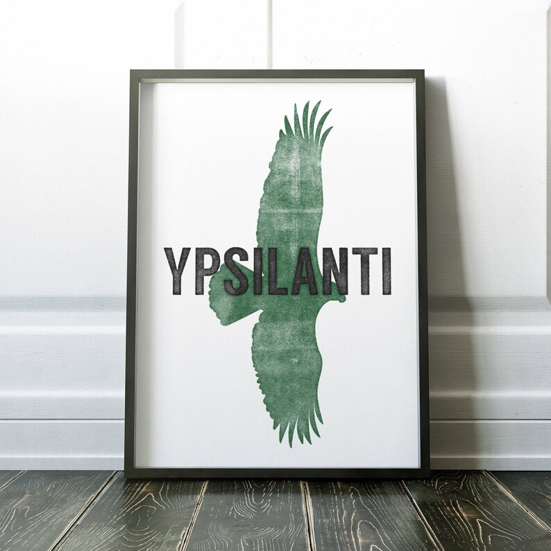 Eastern Michigan University Art Print Ypsilanti Etsy