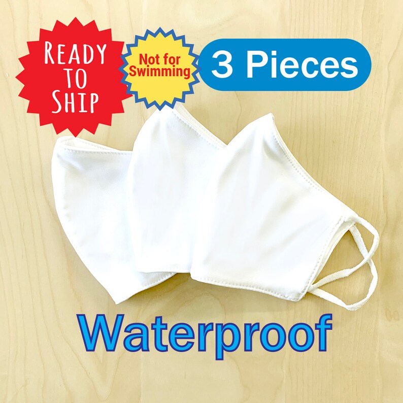 Waterproof Face Mask Unisex Face Mask Pack of 3 Etsy