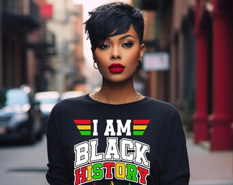 I Am Black History PNG | Black History Png | Afro American Png | Black Power | SVG Cut File | Digital Download, African American Art
