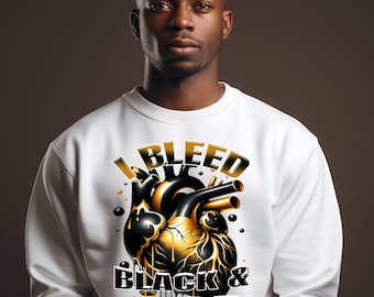 I Bleed Black & Gold PNG file | Alpha 1906 Digital File | Black Fraternity Alpha Nineteen 06