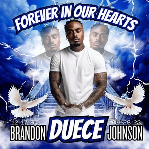Canva Editable Blue Memorial Design