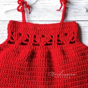 Lacy Hearts Baby Dress, Crochet for baby sizes Newborn to 1 Year, 6 different sizes, Digital PDF Written Pattern, Beginner Friendly Project