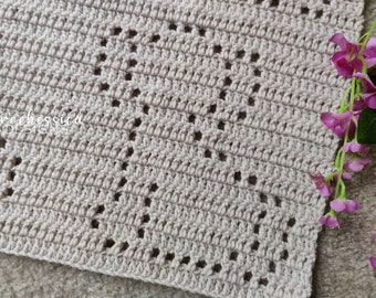 PUPPY Filet Crochet Blanket Instant Downloadable PDF Written