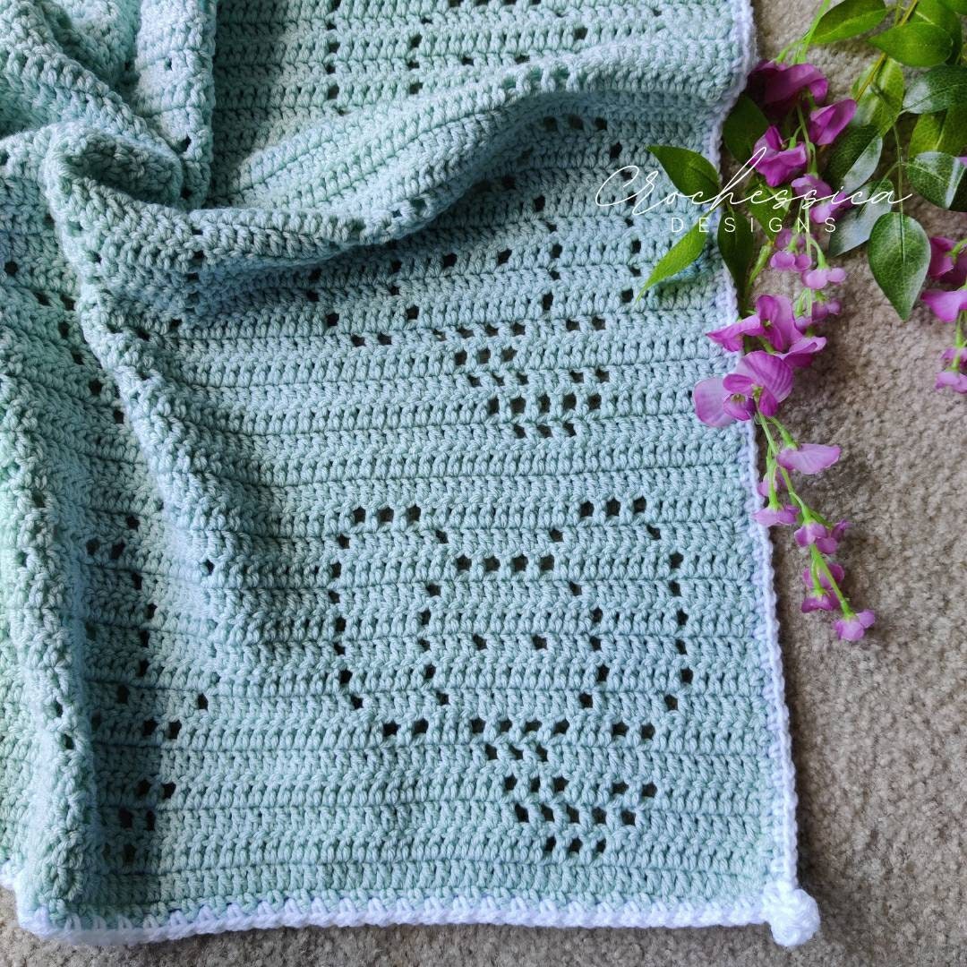 Filet Crochet Baby Blankets - 20 Free Patterns - Crochet Scout