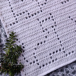 Cat Filet Crochet Blanket Pattern: Meow Design (PDF Download)