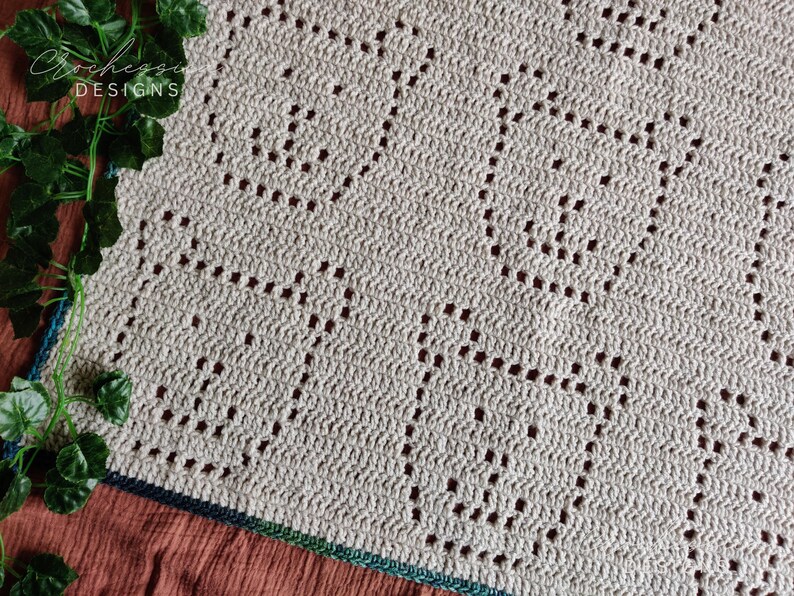 Bear Face Filet Crochet Blanket Pattern, Newborn Gift (digital PDF) - Etsy