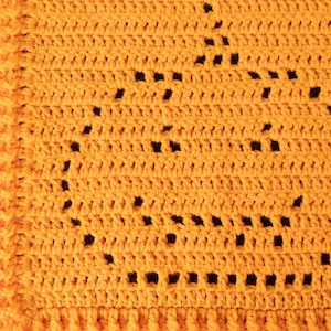 Spooky Pumpkin Filet Crochet Blanket, Halloween Special, Downloadable PDF only, Written Pattern by Crochessica