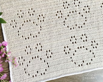 Little Paws Crochet Blanket Pattern Newborn Gift Handmade Pet