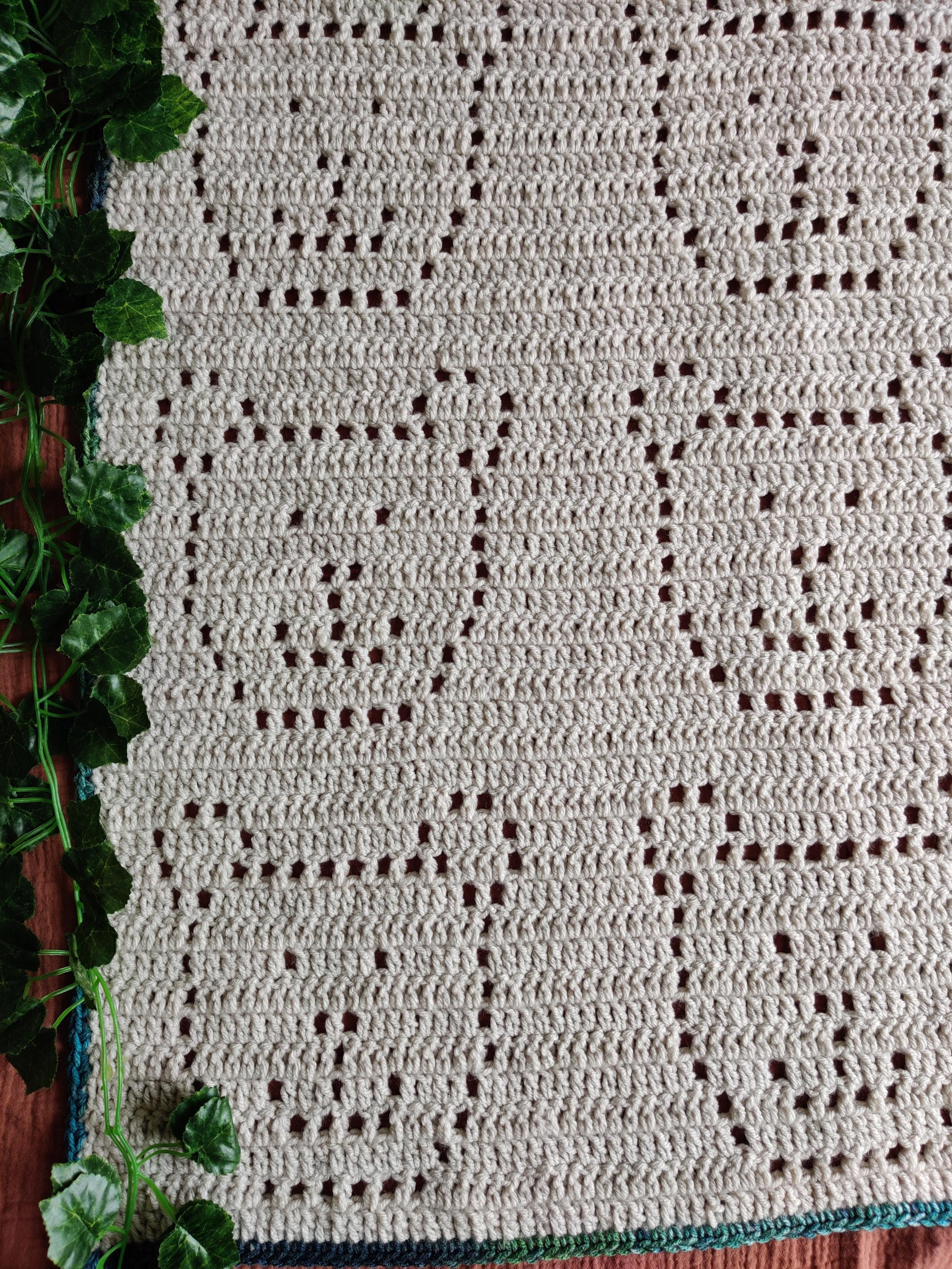 Bear Face Filet Crochet Blanket Pattern, Newborn Gift (digital PDF) - Etsy