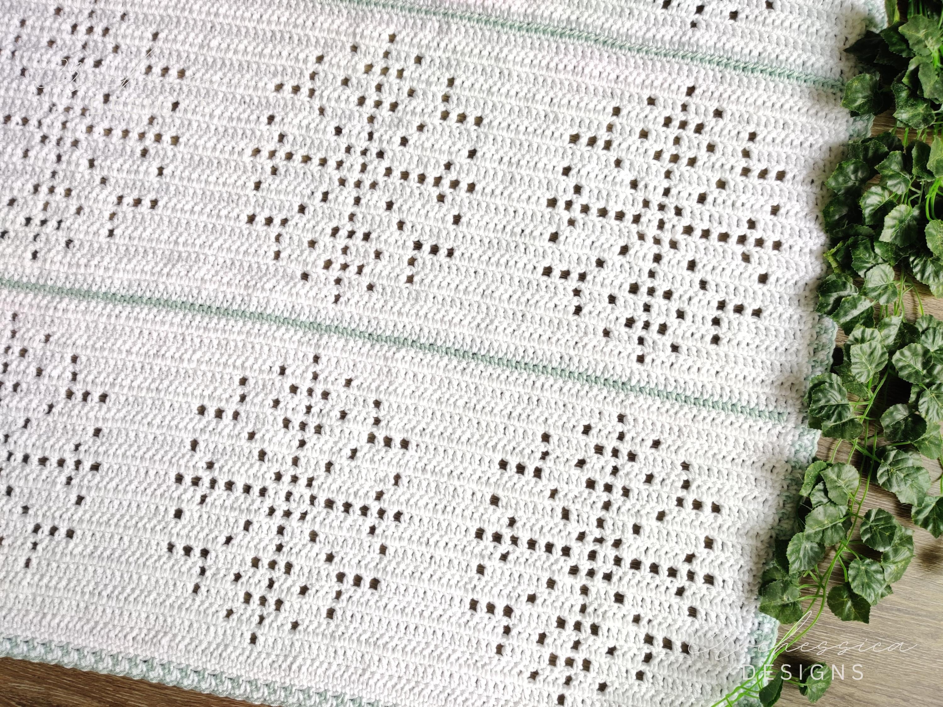 Filet Snowflake Pattern Snowflakes Crochet Blanket Pattern | Winter Filet Design (PDF Pattern ...