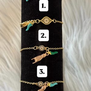 Gold-Filled Evil Eye Bracelet: Mano Fico & Cornicello Charms