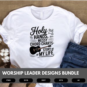 Worship Leader SVG Bundle | Faith Quotes for Church, Cricut Cut Files, Sublimation & DIY Crafts