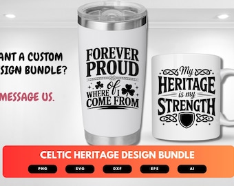 Celtic Heritage SVG Bundle | Celtic Knot Quotes, Irish Heritage Cut Files for Cricut, Silhouette & Sublimation