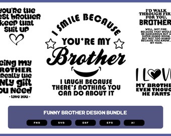 Funny Brother Design Bundle | Funny Brother | Funny Brother SVG | Funny Brother PNG | Funny Brother EPS