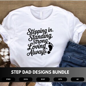 Step Dad SVG Bundle | Blended Family Quotes, Fatherhood Clipart ...