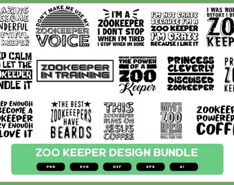 Zoo Keeper Design Bundle | Zoo Keeper Shirt Design | Zoo Keeper SVG | Zoo Keeper PNG | Zoo Keeper EPS | Zoo Keeper