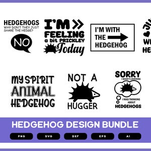 Hedgehog Design Bundle | Hedgehog Shirt | Funny Hedgehog | Funny Hedgehog | Hedgehog Design SVG | Hedgehog Shirt POD