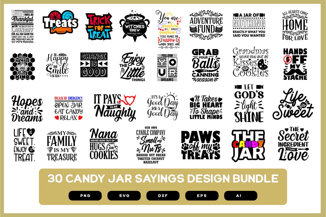 Candy Jar Sprüche Design Bundle Candy Jar Zitate