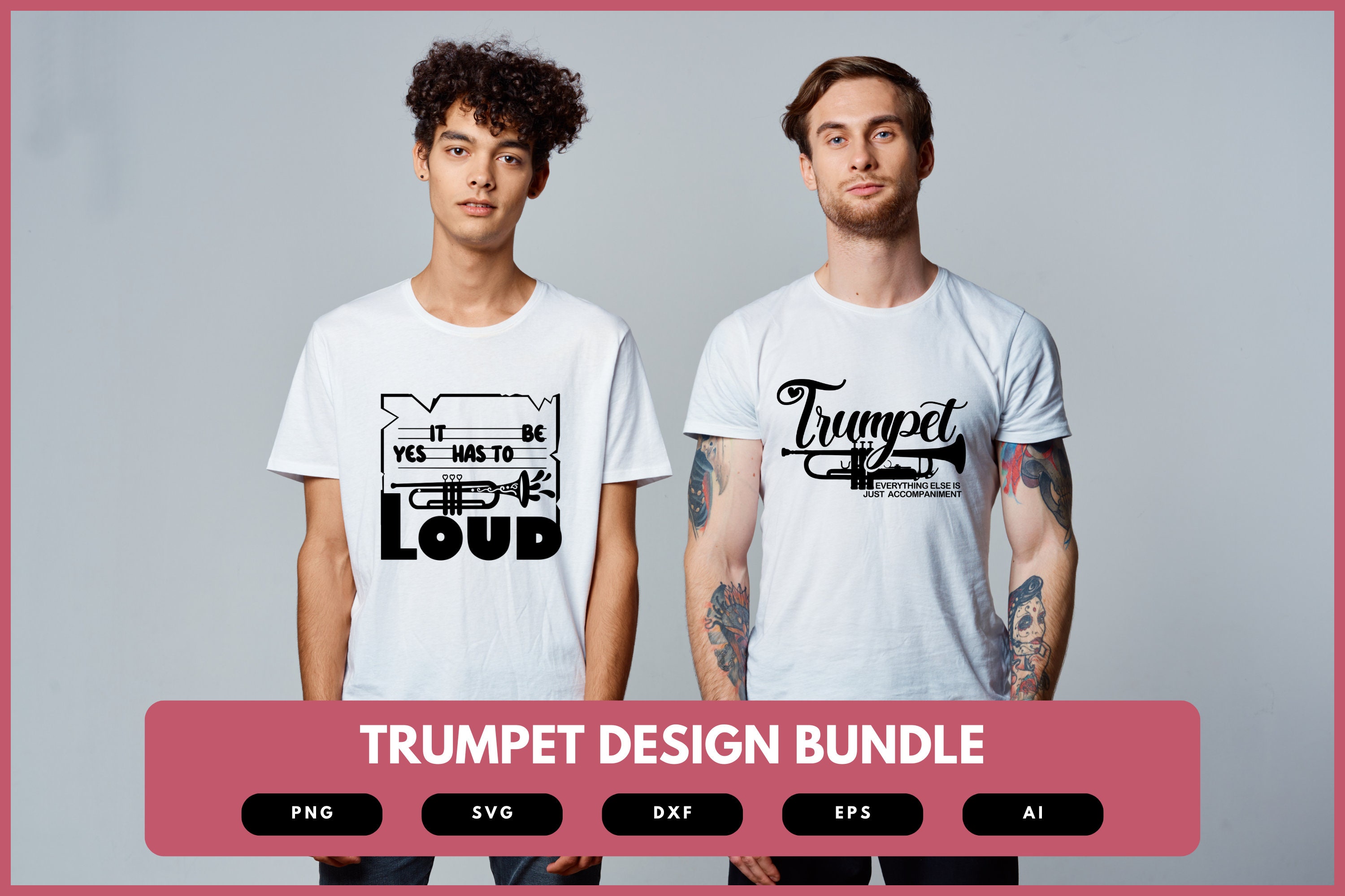 Trumpet Design Bundle | Trumpet Design SVG | Trumpet Design Shirt ...