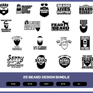 Beard Design Bundle | Beard Shirt | Bearded Shirt Design | Funny Beard | Funny Bearded | Bearded SVG | Bearded PNG | Bearded EPS