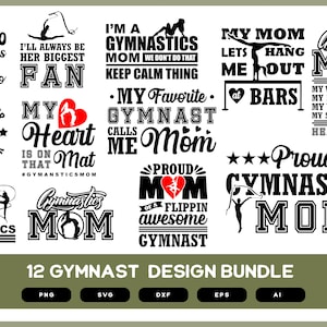 Gymnast Mom Design Bundle | Gymnastics Mom | Gymnastics Mom Design Bundle | Gymnastics Mom SVG | Gymnastics Mom PNG | Gymnast Shirt Design
