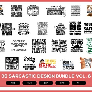 Sarcastic Design Mega Bundle Volume 6 | Sarcastic Bundle | Sarcastic Quotes | Sarcastic Design SVG | Sarcastic Shirt | Sarcastic Bundle