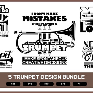 Paquete de diseño de trompeta / Diseño de trompeta SVG / Diseño de trompeta para camiseta / Trompeta PNG