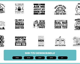 Shih Tzu Design Bundle | Shih Tzu Breed | Shih Tzu Stickers | Shih Tzu Mug | Shih Tzu Gifts | Shih Tzu SVG | Shih Tzu Shirt
