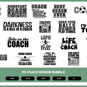 20 Coach Design Bundle | Coach Shirt Design | Funny Coach Shirt | Coach Mug Design | Coach Gift
